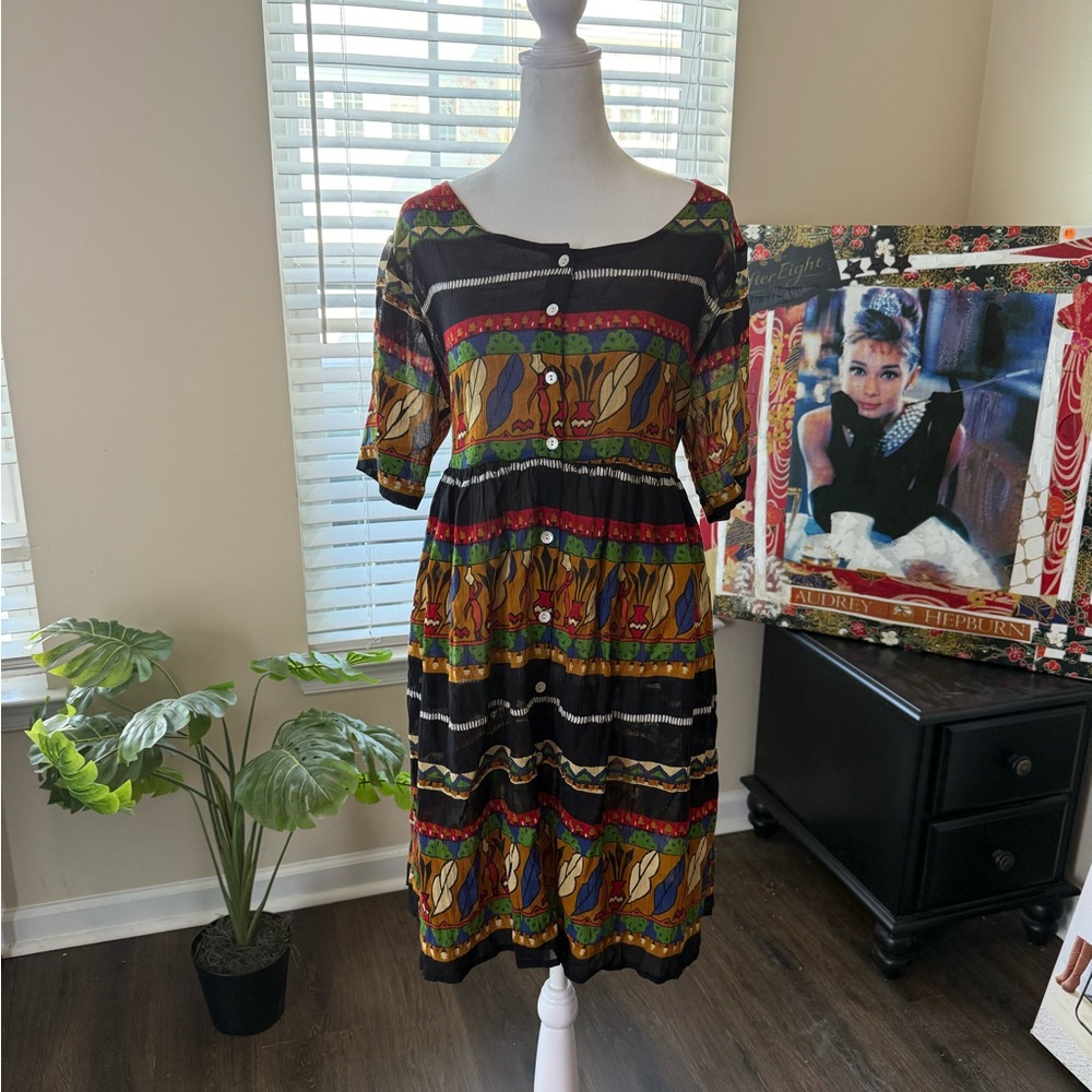 Colorful Striped Women's Dress
